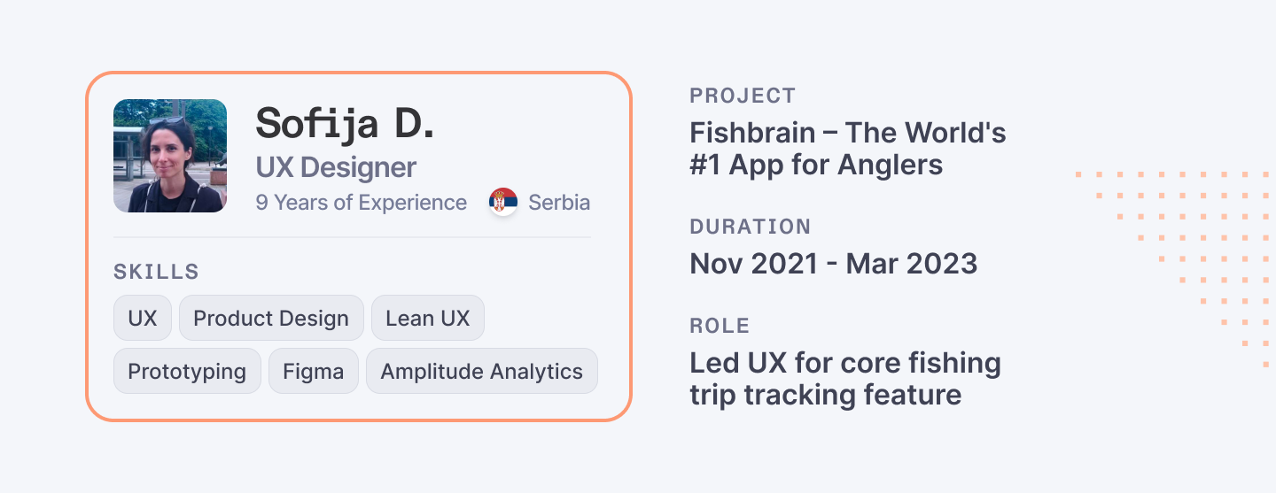 UX designer profile at Index.dev
